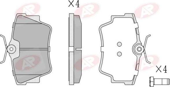 AP-SA 5AP946 - Тормозные колодки, дисковые, комплект abcparts.ee