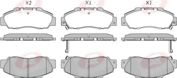 AP-SA 5AP472 - Тормозные колодки, дисковые, комплект abcparts.ee