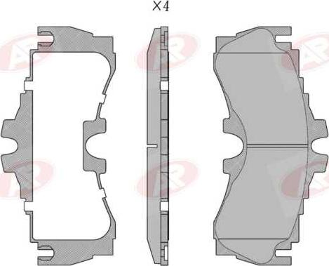 AP-SA 5AP5401 - Тормозные колодки, дисковые, комплект abcparts.ee