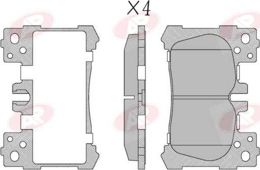 AP-SA 5AP5402 - Тормозные колодки, дисковые, комплект abcparts.ee