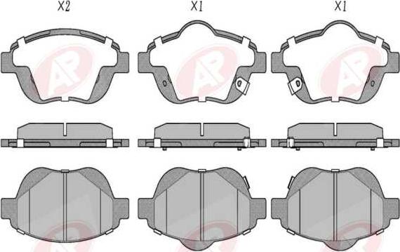 AP-SA 5AP5556 - Тормозные колодки, дисковые, комплект abcparts.ee