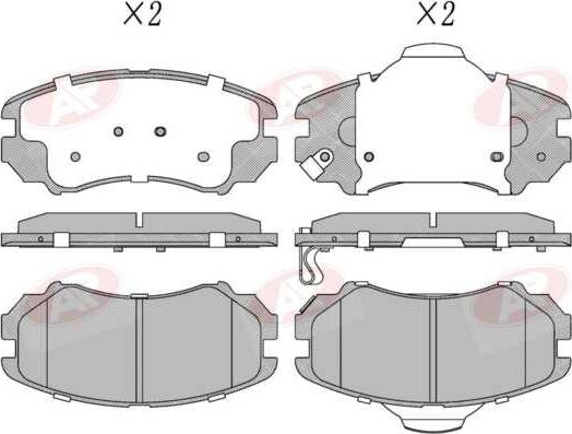 AP-SA 5AP5567 - Тормозные колодки, дисковые, комплект abcparts.ee