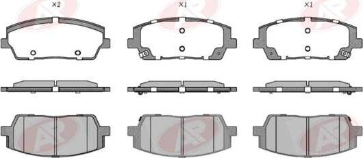 AP-SA 5AP5586 - Тормозные колодки, дисковые, комплект abcparts.ee