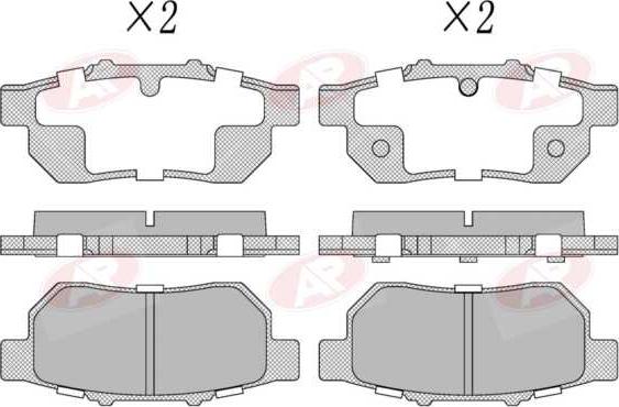AP-SA 5AP505 - Тормозные колодки, дисковые, комплект abcparts.ee
