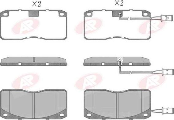 AP-SA 5AP500 - Тормозные колодки, дисковые, комплект abcparts.ee