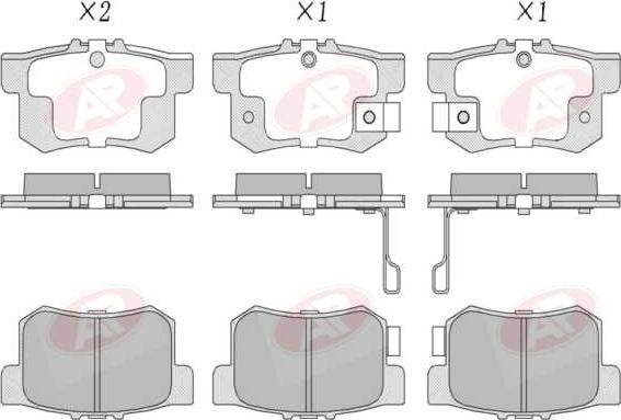 AP-SA 5AP508 - Тормозные колодки, дисковые, комплект abcparts.ee