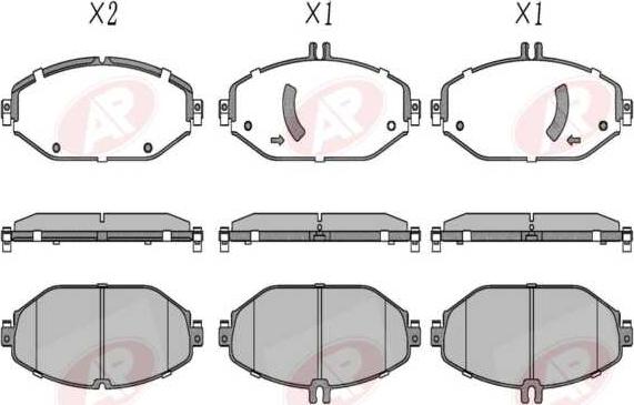 AP-SA 5AP5030 - Тормозные колодки, дисковые, комплект abcparts.ee
