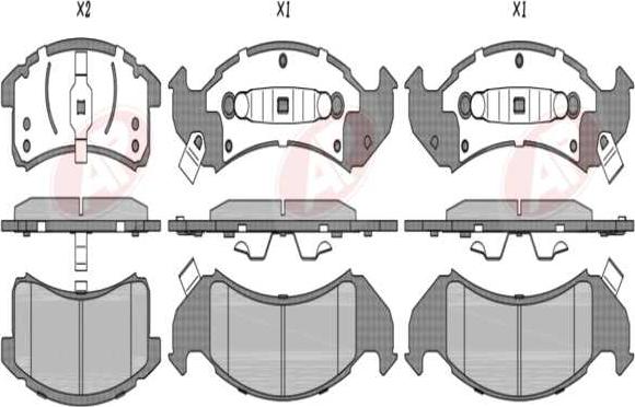 AP-SA 5AP5164 - Тормозные колодки, дисковые, комплект abcparts.ee