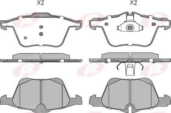 AP-SA 5AP5115 - Тормозные колодки, дисковые, комплект abcparts.ee