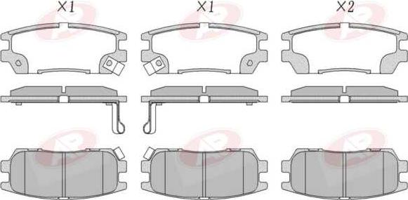 AP-SA 5AP518 - Тормозные колодки, дисковые, комплект abcparts.ee