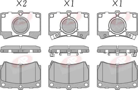 AP-SA 5AP587 - Тормозные колодки, дисковые, комплект abcparts.ee