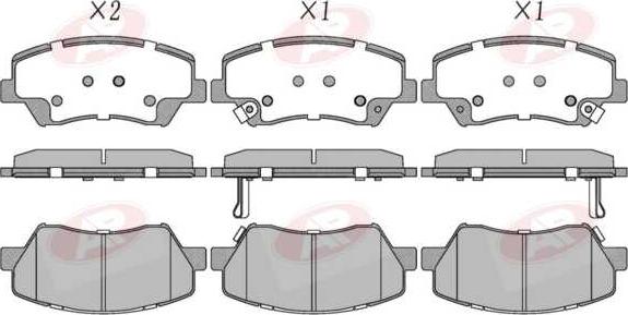 AP-SA 5AP5356 - Тормозные колодки, дисковые, комплект abcparts.ee