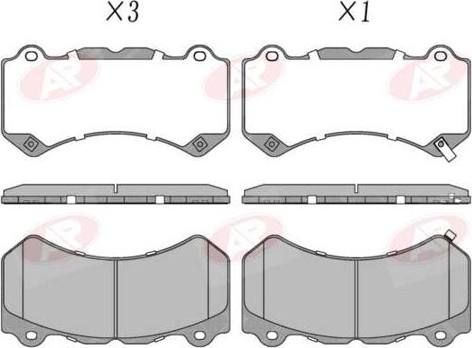 AP-SA 5AP5381 - Тормозные колодки, дисковые, комплект abcparts.ee