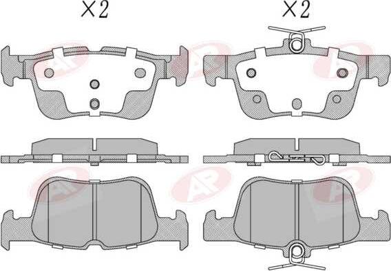 AP-SA 5AP5337 - Тормозные колодки, дисковые, комплект abcparts.ee