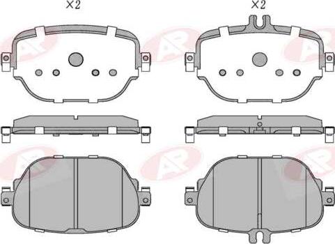 AP-SA 5AP5289 - Тормозные колодки, дисковые, комплект abcparts.ee