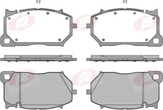 AP-SA 5AP5283 - Тормозные колодки, дисковые, комплект abcparts.ee