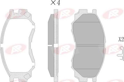 AP-SA 5AP686 - Тормозные колодки, дисковые, комплект abcparts.ee