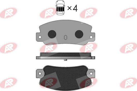 AP-SA 5AP095 - Тормозные колодки, дисковые, комплект abcparts.ee