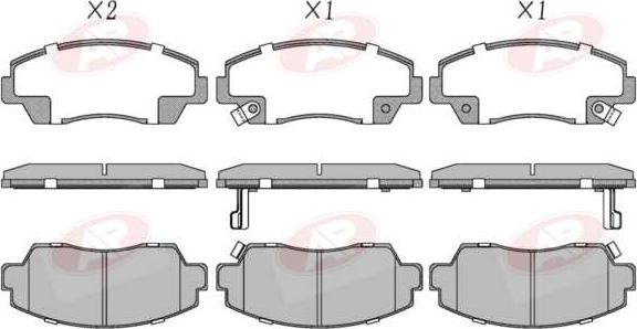 AP-SA 5AP040 - Тормозные колодки, дисковые, комплект abcparts.ee