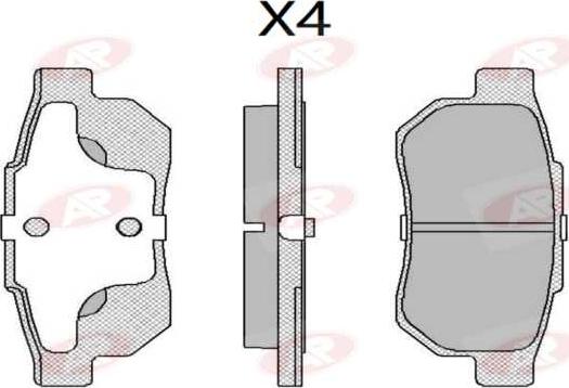 AP-SA 5AP072 - Тормозные колодки, дисковые, комплект abcparts.ee