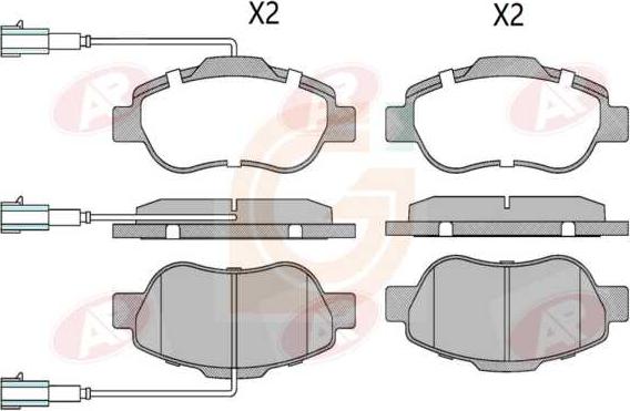 AP-SA 5AP1907 - Тормозные колодки, дисковые, комплект abcparts.ee