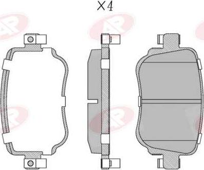 AP-SA 5AP1986 - Тормозные колодки, дисковые, комплект abcparts.ee