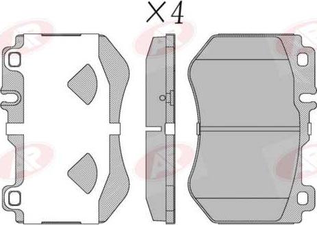 AP-SA 5AP1980 - Тормозные колодки, дисковые, комплект abcparts.ee