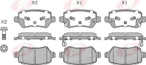 AP-SA 5AP1983 - Тормозные колодки, дисковые, комплект abcparts.ee