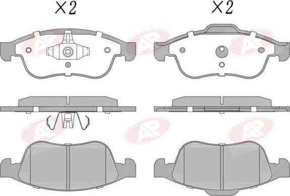 AP-SA 5AP1493 - Тормозные колодки, дисковые, комплект abcparts.ee