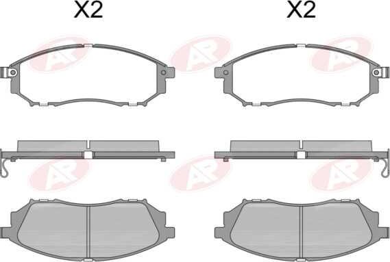 AP-SA 5AP1406 - Тормозные колодки, дисковые, комплект abcparts.ee