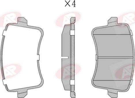 AP-SA 5AP1489 - Тормозные колодки, дисковые, комплект abcparts.ee