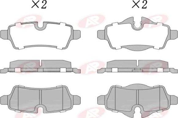 AP-SA 5AP1481 - Тормозные колодки, дисковые, комплект abcparts.ee