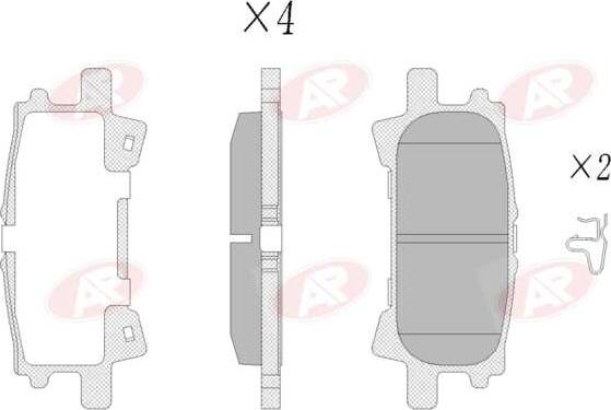 AP-SA 5AP1436 - Тормозные колодки, дисковые, комплект abcparts.ee