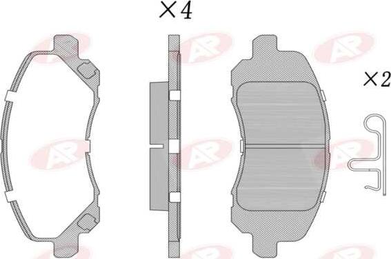 AP-SA 5AP1430 - Тормозные колодки, дисковые, комплект abcparts.ee