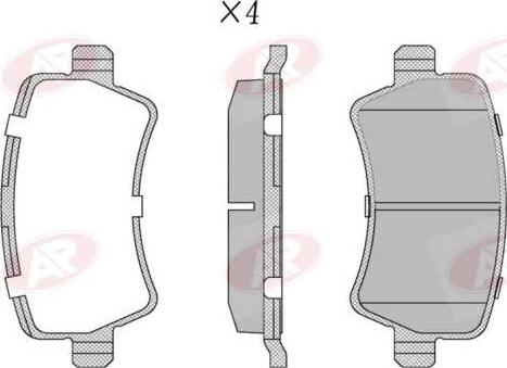 AP-SA 5AP1474 - Тормозные колодки, дисковые, комплект abcparts.ee
