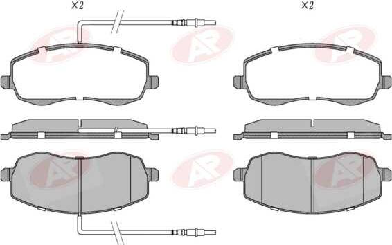 AP-SA 5AP1557 - Тормозные колодки, дисковые, комплект abcparts.ee