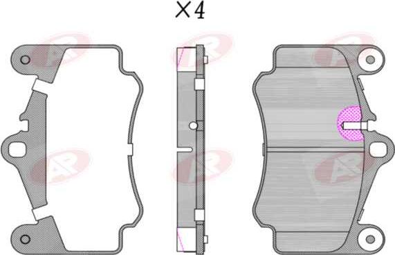 AP-SA 5AP1588 - Тормозные колодки, дисковые, комплект abcparts.ee