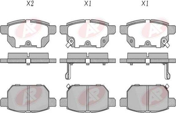 AP-SA 5AP1571 - Тормозные колодки, дисковые, комплект abcparts.ee