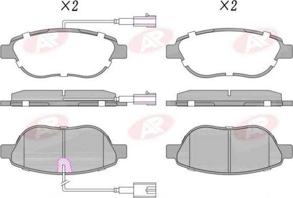 AP-SA 5AP1657 - Тормозные колодки, дисковые, комплект abcparts.ee