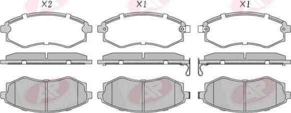 AP-SA 5AP348 - Тормозные колодки, дисковые, комплект abcparts.ee