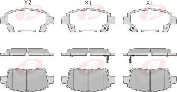 AP-SA 5AP1003 - Тормозные колодки, дисковые, комплект abcparts.ee