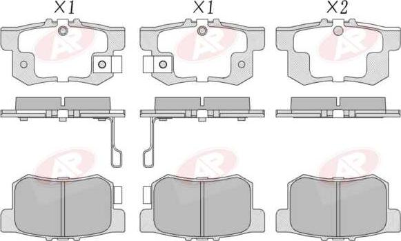 AP-SA 5AP1014 - Тормозные колодки, дисковые, комплект abcparts.ee