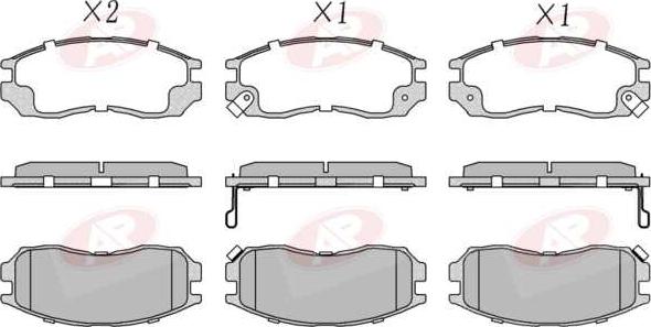 AP-SA 5AP1012 - Тормозные колодки, дисковые, комплект abcparts.ee