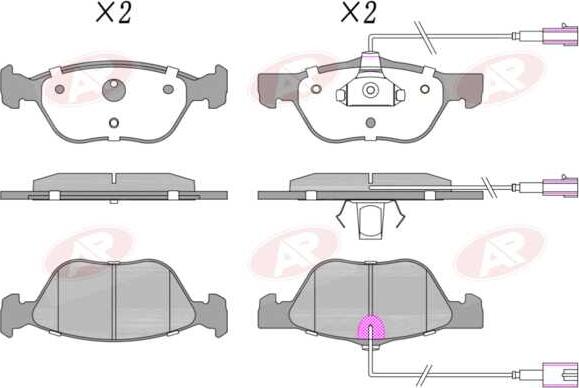 AP-SA 5AP1084 - Тормозные колодки, дисковые, комплект abcparts.ee