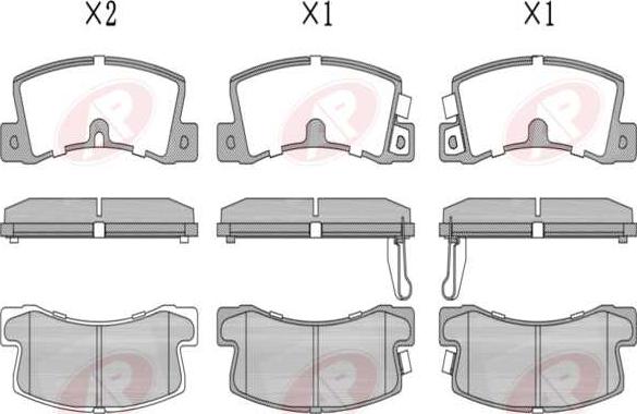 AP-SA 5AP1125 - Тормозные колодки, дисковые, комплект abcparts.ee
