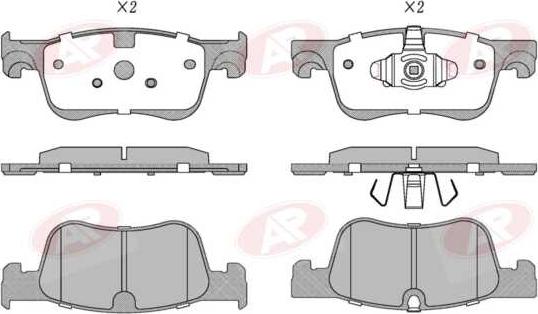 AP-SA 5AP1852 - Тормозные колодки, дисковые, комплект abcparts.ee