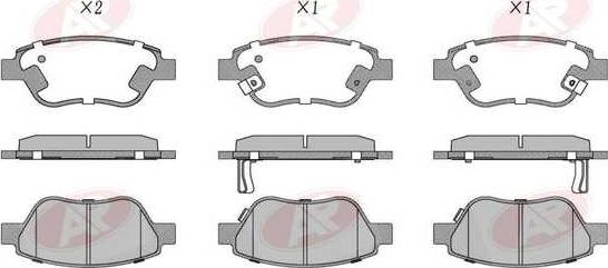 AP-SA 5AP1815 - Тормозные колодки, дисковые, комплект abcparts.ee