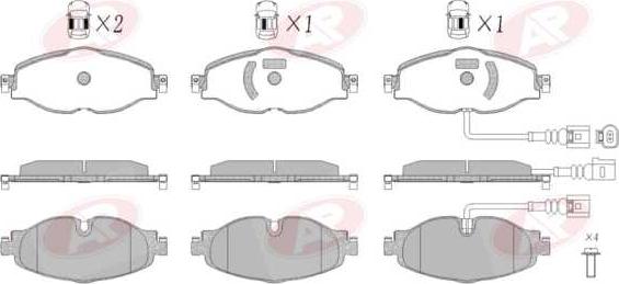 AP-SA 5AP1834 - Тормозные колодки, дисковые, комплект abcparts.ee