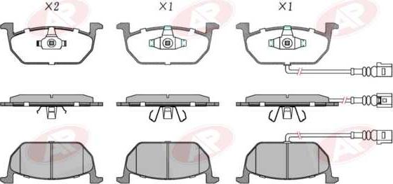 AP-SA 5AP1836 - Тормозные колодки, дисковые, комплект abcparts.ee