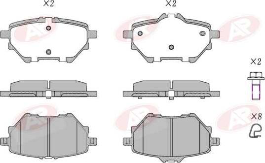 AP-SA 5AP1838 - Тормозные колодки, дисковые, комплект abcparts.ee